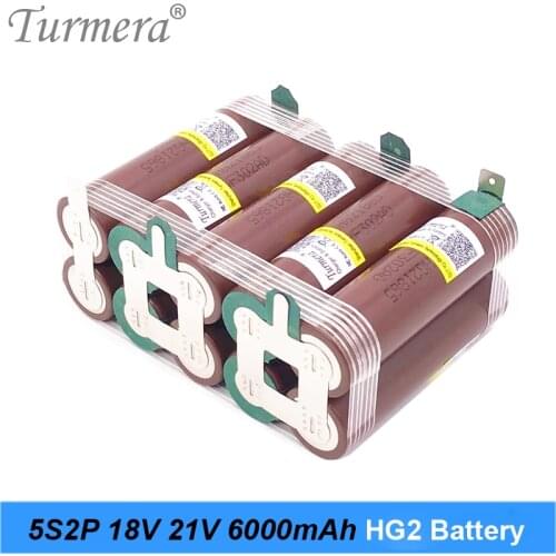 Turmera Battery pack 18650 hg2 3000mAh 20amps for 18v screwdriver battery weld soldering strip 5s 18v battery pack (customize)
