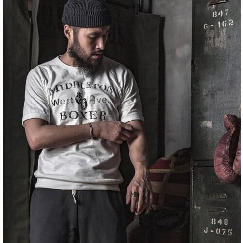 Bronson Boxing Athletic T Shirts Vintage Boxer Slub Cotton Raglan Training Tee