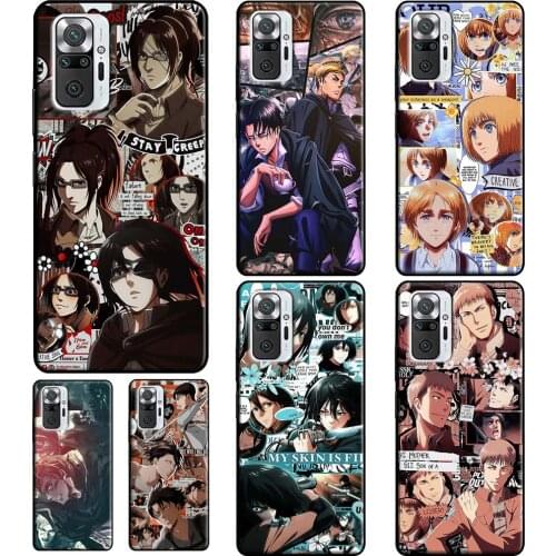 Attack on Titan Levi Armin Eren For Xiaomi Redmi Note 10 Pro 8 8T 9S Note 9 Pro Soft Case For Redmi 9T 9A 9C K40 Cover