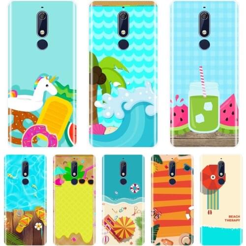 Travel Beach Summer Ocean Soft Silicone Phone Case For Nokia 7.1 6.1 5.1 3.1 2.1 Plus Back Cover For Nokia 7.1 6.1 5.1 3.1 2.1