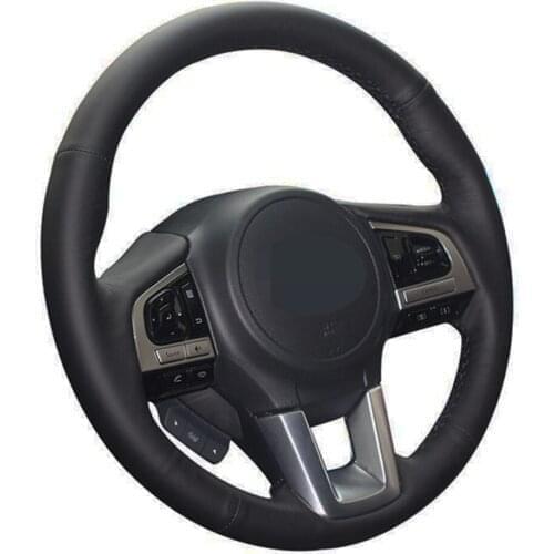 Car Steering Wheel Cover DIY Black Artificial Leather For Subaru Legacy 2016 Outback 2016 2015 XV 2016 Forester 2016