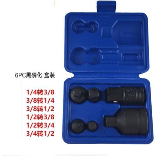 6Pcs/Set Socket Wrench Hand Wrench Tool Set Impact Socket Adaptor Reducer Adapter 1/4 1/2 3/8 3/4 Ratchet Breaker Driver