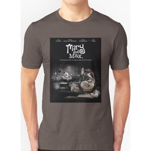 Mary And Max Sleeve Short T Shirt Streetswear Harajuku Summer High Quality T-Shirt Tops Mary And Max Mary Max Animation Drama