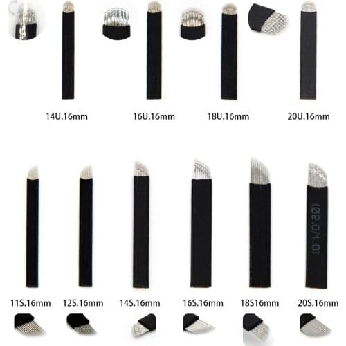 KZBOY 50PCS Microblading 0.16mm/0.18mm Permanent Makeup Eyebrow Tattoo Needle Blade For Microblade 3D Embroidery Pen