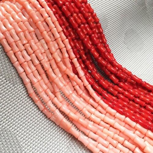 Fashion Natural Stone Coral Beads Bone Shape Loose Spacer Beads for Jewelry Making DIY Bracelet Necklace Accessories