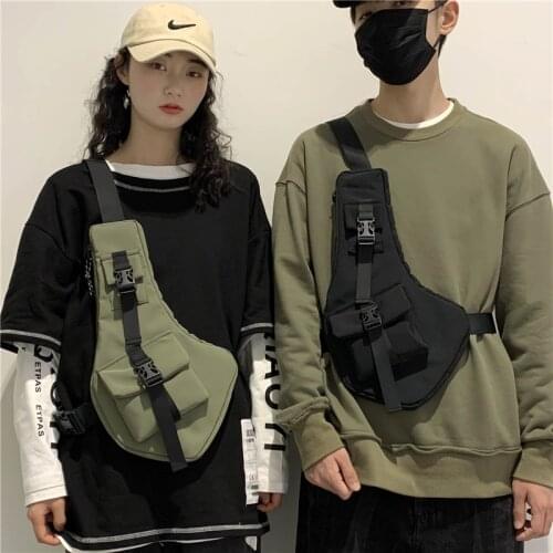 Mihaivina Chest Bags For Men Tactical Strap Crossbody Pack Unisex Hip-Hop Vest Chest Rig Bags Women Street Style Waist Belt Bag