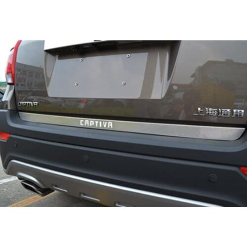 For Chevrolet CAPTIVA 2007--2017 Tailgate Rear Door Bottom Cover Molding Trim Stainless Steel back door trim car Accessories