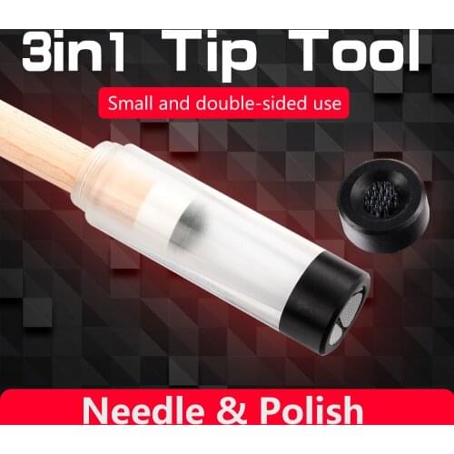 Pool Cue Tip Repairers Tip With Trimmer Burnisher Shaper Tapper Conditioner Tips Convenience Professional Tip Tool Accessories