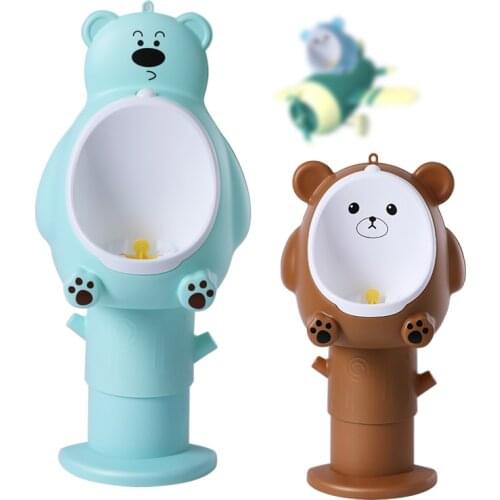 New Style Bear Boy Stand Urinal Wall-Mounted Baby Urinal trainer plastic potty