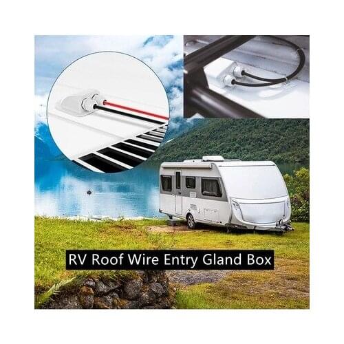 Roof Wire Entry Gland Box Solar Panel Cable Motorhome Caravan Boat Cable Motorhome Black Double Hole RV Yacht Car Accessories