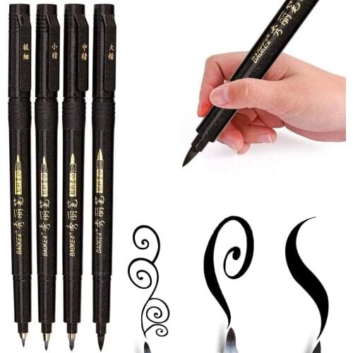 Calligraphy Pen Hand Lettering Pens Brush Lettering Pens Markers refill Black Ink Pens For School Drawing Writing Art Supplies