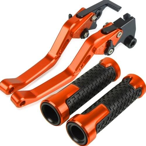 For 790 790 2017-2019 2018 Motorcycles Handle Grips Handlebar Grip Short Brake Clutch Lever Accessories With Logo