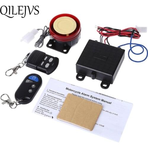 Scooter Car Security Alarm System Remote Control 12V Anti-theft Bike Motorcycle