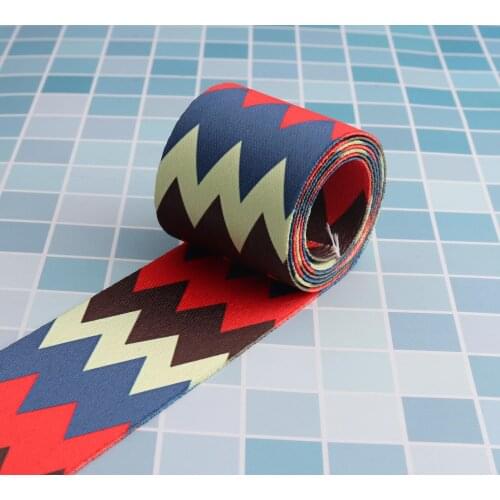 2" Polyester Cotton Jacquard Webbing Tapes 2mm Thick Bag Strap Belt Lace Ribbons DIY Garment Textile Sewing Decoration