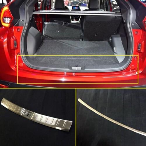 Car Styling 2PCS Stainless Steel Inner&Outer Rear Bumper Protector Guard Plate Cover Trim For Mitsubishi Eclipse Cross 2018 2019