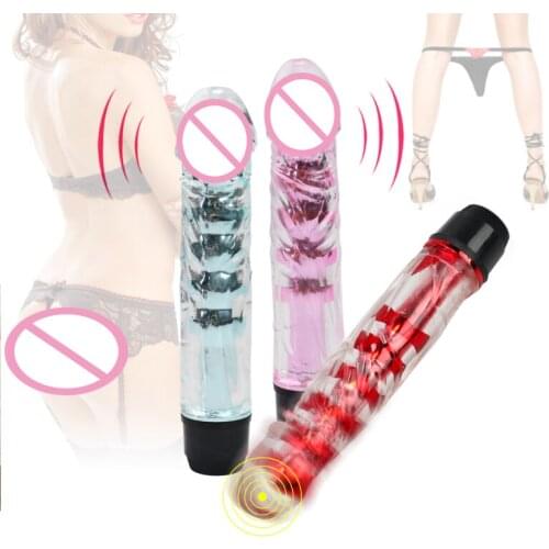 Vibrator Jelly Dildo Realistic Dildo Penis Suction Cup Male Dick Female Masturbation Erotic Toys for Adult Sex Toys for Woman