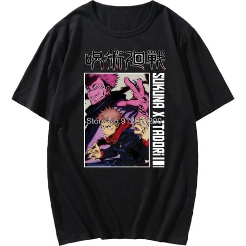 Japanese Anime Funny Mens T-shirt Jiu-Jitsu Kaisen T-shirt Cartoons Streetwear T-shirt Men Summer Short Sleeve