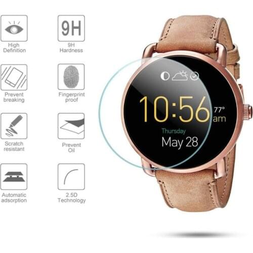 Tempered Glass Protective Film Ultra Clear Guard For Fossil Q Wander Gen 2 Generation Watch Smartwatch Screen Protector Cover