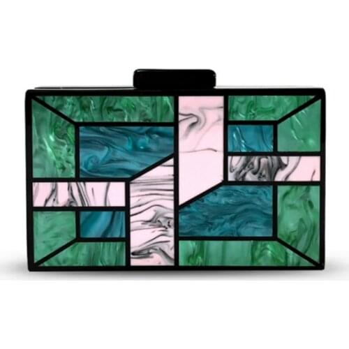 Women bag Minaudiere Acrylic chain Evening Bag purse and handbags luxury bag designer bags Shell shoulder bag Euro-America style