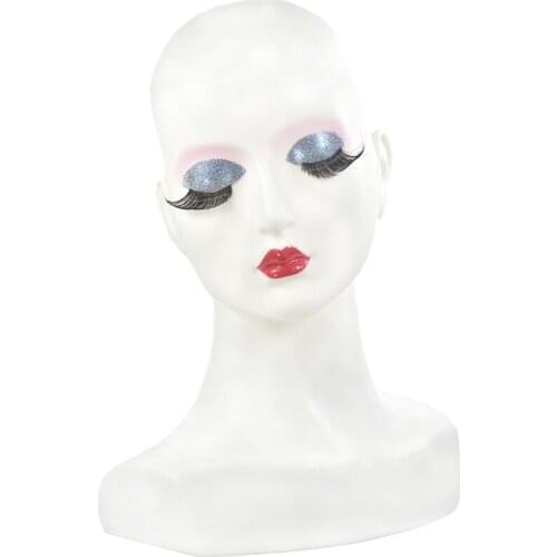 Female Mannequin white Wig Head Stand Ornamen Special Mannequin Head PVC Model Head Art Model Mannequin Head
