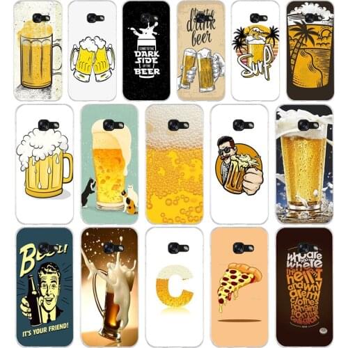 093FG The Beer Bubble Soft Silicone Tpu Cover phone Case for Samsung a3 2016 a5 2017 a6 plus a7 a8 2018 s6 7 8 9