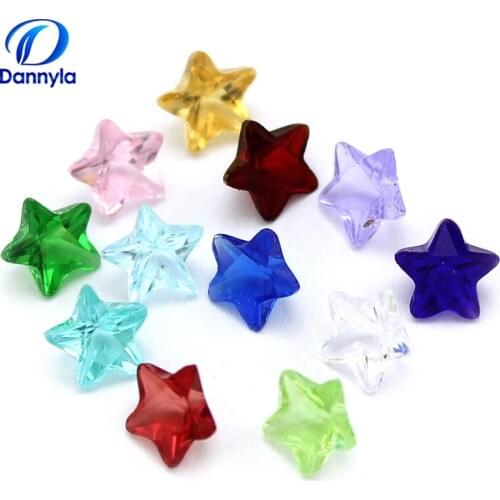 120pcs/lot Wholesale Star Colorful Birthstone Floating Locket Charms Fit Glass Locket LSFC111