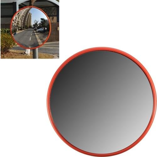 30Cm Wide Angle Security Road Mirror Curved for Indoor Burglar Outdoor Safurance Roadway Safety Traffic Signal Convex Mirror(Ora
