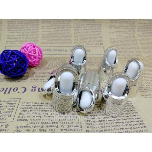 50Pcs 100Pcs200Pcs500Pcs Silver Electrified Aluminum Basket Cap for Essential Oil Bottle, 18mm Neck Size Bottle Cap of 5ml-100ml