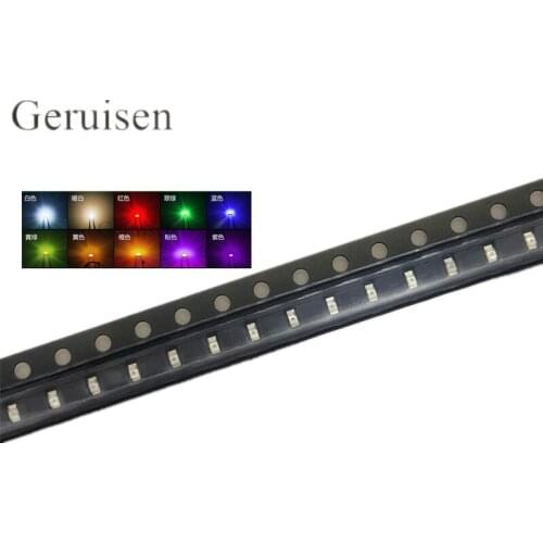 500PCS 0603 LED bead SMD light emitting diode Blue Red Yellow Green Warm White purple Orange high bright quality