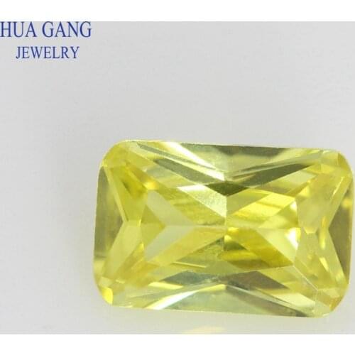5A Olive Yellow Octangle Shape Cut CZ Stone Synthetic Gems Cubic Zirconia For Jewelry Size 3x4~10x14mm Free Shipping