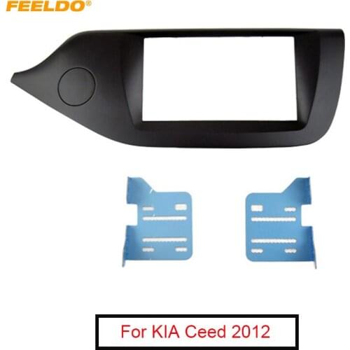 FEELDO 2Din Car Refitting DVD Radio Fascia Frame for KIA Ceed 2012+ Stereo Dashboard Installation Mount Panel Trim Kit #AM5169