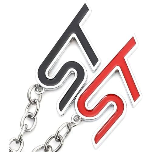 Car Metal Logo Keychain Keyring Key Ring Holder for Ford ST Logo Fiesta Ecosport 2009-2015 Focus2 Focus3 Mondeo Kuga MK2 MK 3 4