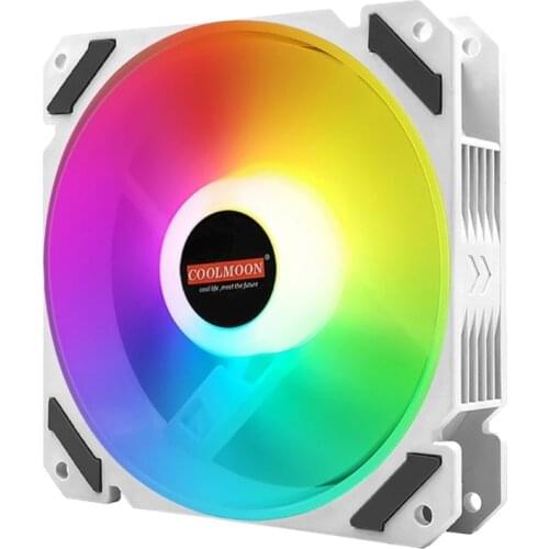 Coolmoon 120mm PWM ARGB PC Case Fan Quiet 4 Pin RGB Cooling Fan for CPU Computer K3KB