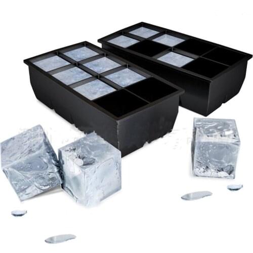 1PC Silicone Ice Cube Maker Form For Ice Candy Cake Pudding Chocolate Molds Easy-Release Square Shape Ice Cube Trays Molds