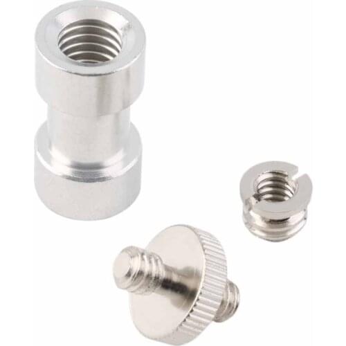 Tripod Head Monopod for Camera Flash Light Stand Adapter Metal Screw Kit 1/4 3/8 Male Female Photographic Studio Accessory