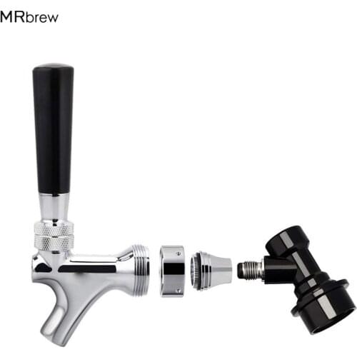 Chrome Plates Brass Beer Faucet, Draft Beer Tap With Liquid Ball Lock Disconnect For Homebrew Keg Beer Wine Soda Dispenser Tools