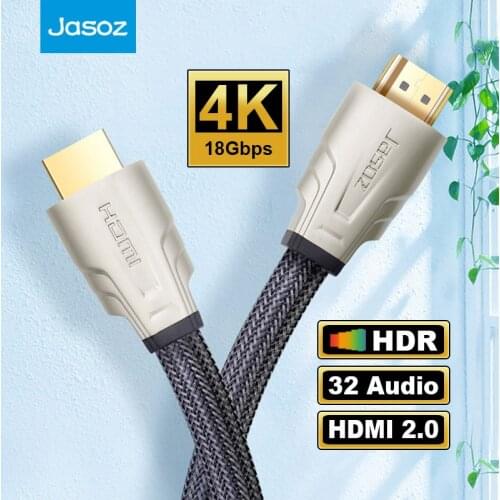 Jasoz HDMI-compatible Cable 4K 60Hz 2.0 Version Audio Cable Switch Adapter High Speed 18Gbps HDR 3D for Xiaomi PS4 HD TV Box
