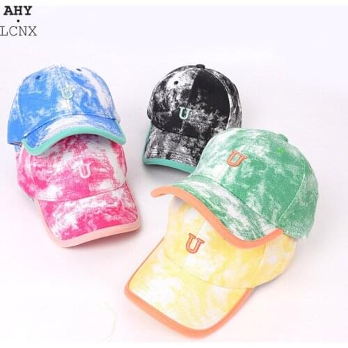 Summer U Letter Embroidery Boy Cap Baby Girl Solid Color Baseball Cap Children Outdoor Graffiti Hip-Hop Sun Protection Hat
