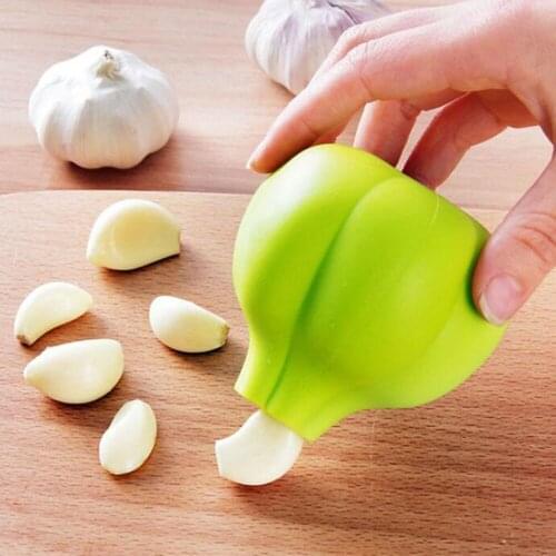 Creative Green Rubber Garlic Peeler Garlic Presses Ultra Soft Peeled Garlic Stripping Tool Home Kitchen Accessories 50gB