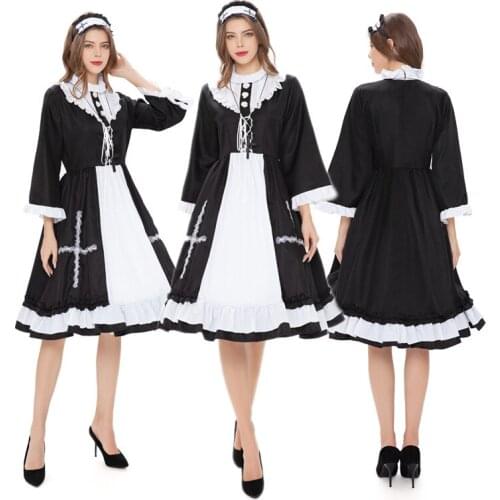 Virgin Mary Nuns Priests Dance Halloween Cosplay Performance Costumes