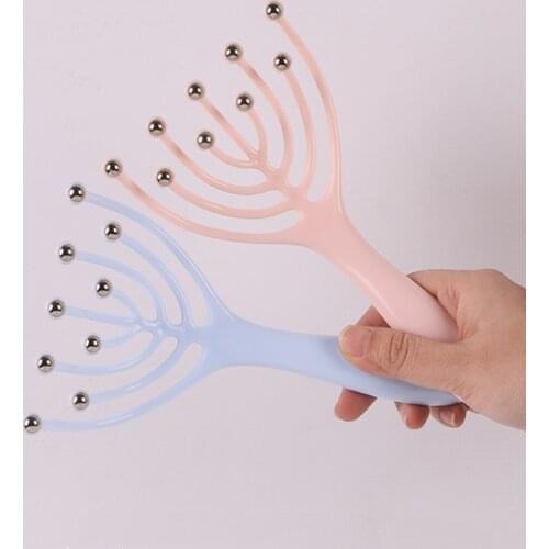 Nine Claw Head Massager Head Relax Massage Octopus Shape Scalp Relax Spa Deep Massage Nine Beads Design Massage Comb Health Care