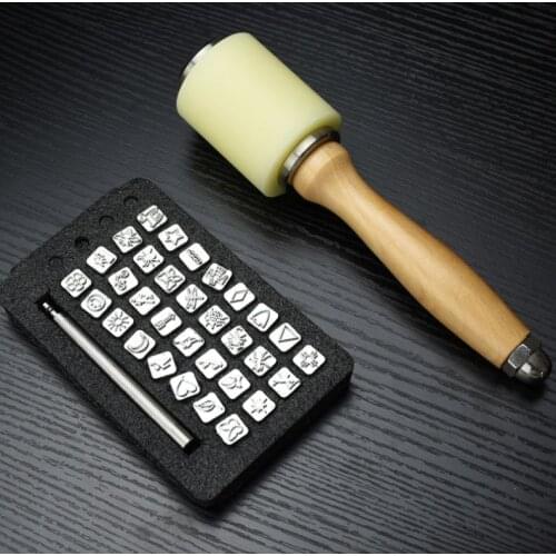 Metal Leather Printing Tool 32pcs Carving Making Craft tools Punch Stamps DIY Leather Stamping Printed