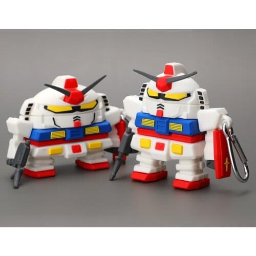 For Airpods 1 2 3 Case Cute Robot Gundam Earphone Case for AirPods 3 Pro Wireless Bluetooth Headphone Soft Silicone Cover