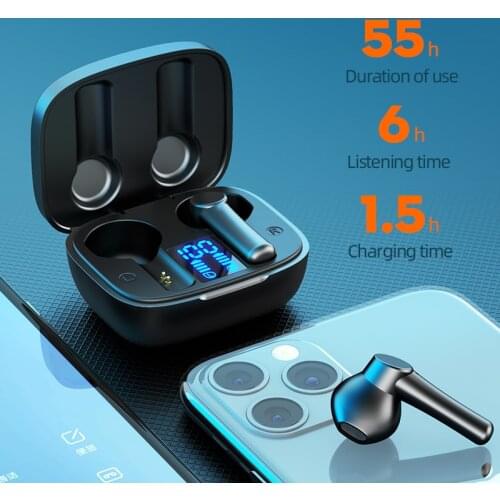 TWS Bluetooth 5.0 Earphones Charging Box Wireless Headphone 9D Stereo Sports IPX5 Waterproof Earbuds Headsets With Microphone
