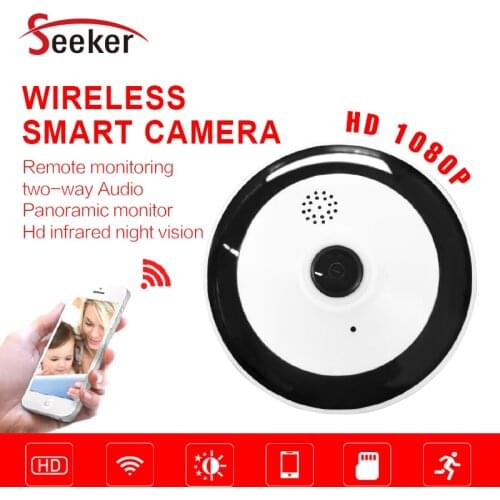 New H.265 Real HD Wireless Camera IP Home Security Mobile Phone Monitoring 1080P Indoor Fisheye Wifi Kamera P2P Cloud Panoramic