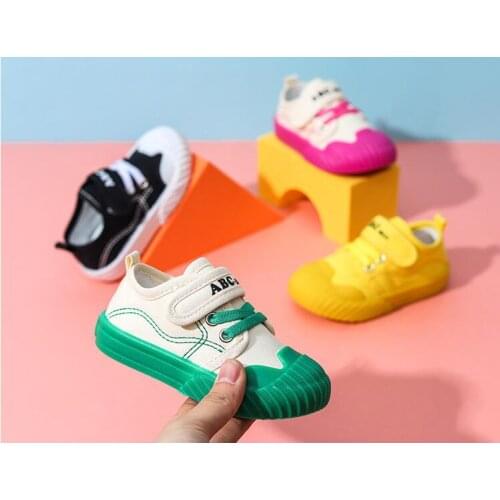 2012 New Baby Boys Girls Canvas Shoes Infant Toddler Casual Shoes Soft Bottom Non-slip Student Shoes Outdoor Kids Sneaker FSN022