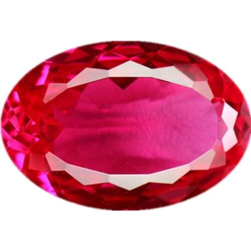 New arrival so many cuts oval shape personality for DIY making stones rose corundum decorative stone synthetic stone