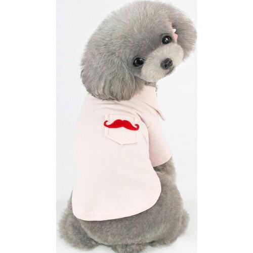 Dog Clothes for Candy Color Dog Cartoon Shirt for Dog T-shirt Dogs Clothes Cute Puppy Polo Shirt