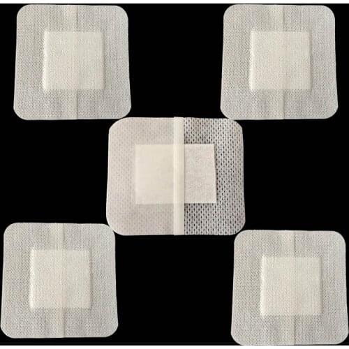 10pcs/pack Self-adhesive Non-woven Fabric Dressing Large Band-aids Wound Care Accessories Gauze Bandages 6*7cm
