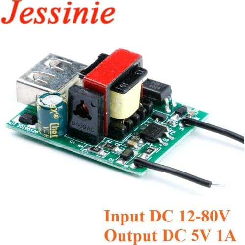 USB Converter Stabilizer DC-DC Buck Step Down Module 12V 24V 36V 48V 72V to 5V 1A USB Galvanic Isolated Power Supply Module